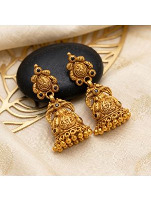 Traditional Mayil Drop Silver Jimikki