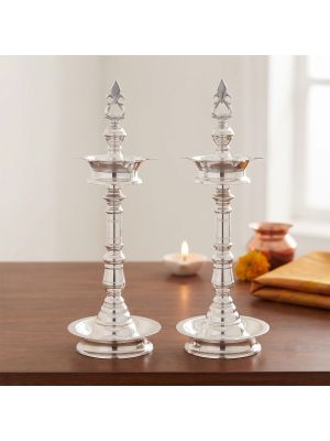 Classic Kumbam Crown Silver Kuthu Vilakku