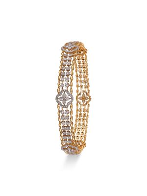 Gorgeous Flower Design Diamond Bangle