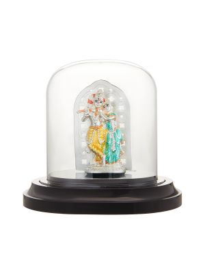 Radha Krishna Silver Idol