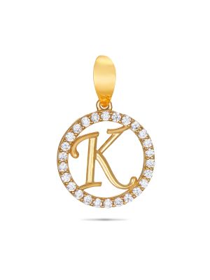 Stylish K Letter Gold Pendant