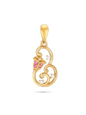 Charming Floral Gold Pendant