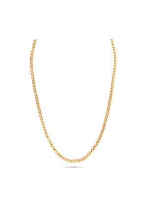 Fancy Hollow Leaf Gold Chain