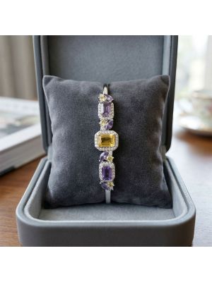 Elegant Multi-Color Silver Gadi