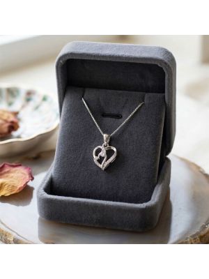 Classic Heart Pendant Silver Chain