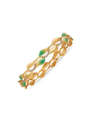 Elite Fancy Gold Bangle-hover