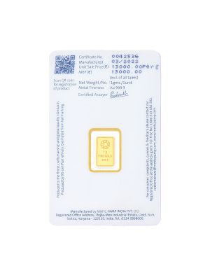 Lotus 24K (999.9) 1 Gm Gold  Bar-hover