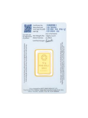 Lotus 24K (999.9) 10 Gms Gold  Bar-hover