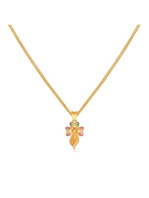 Gold Pendant With Stone-hover