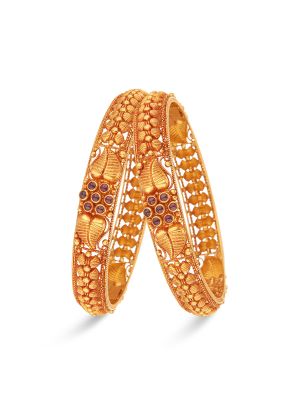 Traditional Bridal Gold Bangle-hover