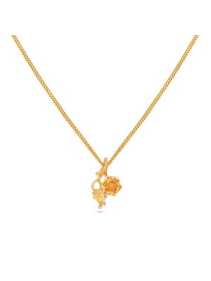 Gold Rose Flower Pendant-hover