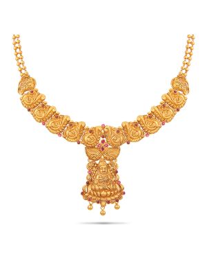 Royal Antique Temple Gold Necklace-hover