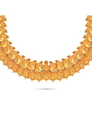 Latest Fancy Temple Necklace-hover