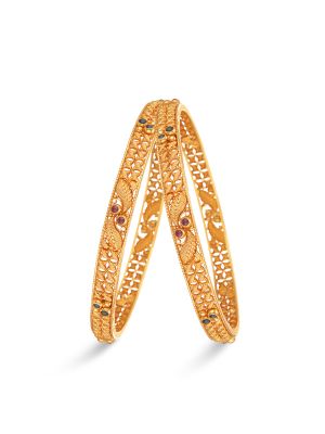 Exquisite Traditional Gold Bangle-hover