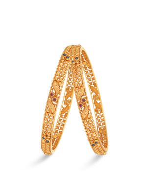 Exquisite Traditional Gold Bangle-hover