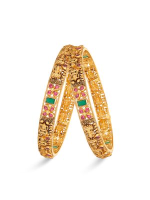 Exquisite Traditional Gold Bangle-hover