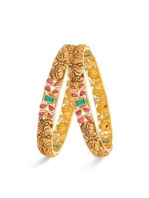 Exquisite Traditional Gold Bangle-hover