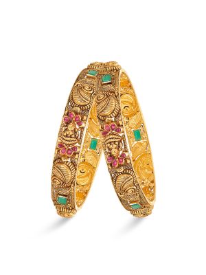 Exquisite Traditional Gold Bangle-hover