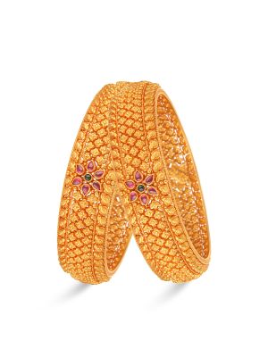 Glorious Traditional Gold Bangle-hover