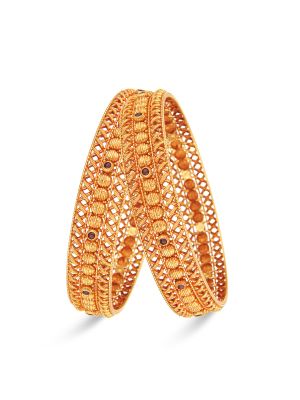 Exquisite Traditional Gold Bangle-hover