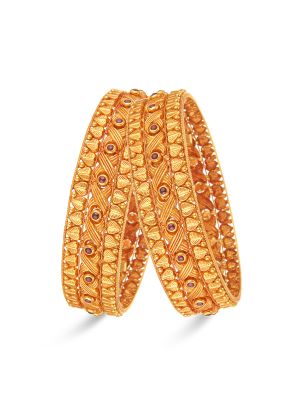 Exquisite Traditional Gold Bangle-hover