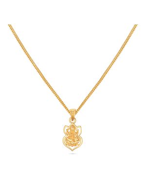 Goddess Lakshmi Gold Pendant-hover