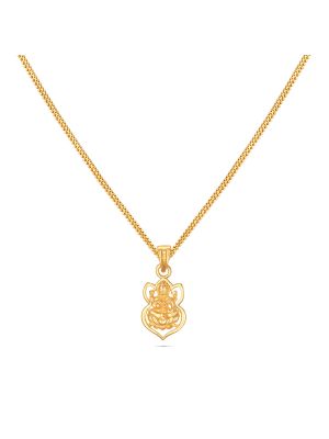 Goddess Lakshmi Gold Pendant-hover