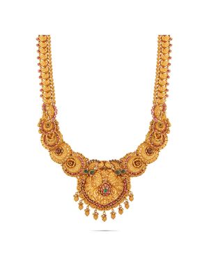Royal Antique Peacock Gold Haram-hover