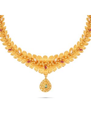 Exciting Gold Fancy Necklace-hover