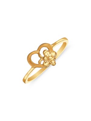 Pretty Heart Gold Ring-hover