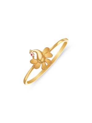 Stylish Peacock Design Gold Ring-hover