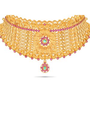 Stunning Bhahubali Choker Necklace-hover