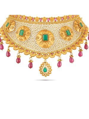 Stunning Bhahubali Choker Necklace-hover