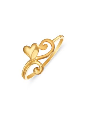 Stylish Heart Gold Ring-hover