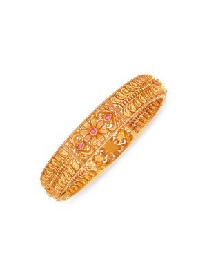 Gold Adjustable Screw Bangle-hover