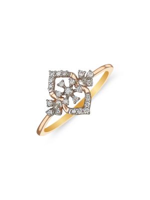 Glorious Floral Diamond Ring -hover