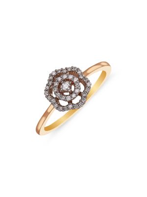 Glorious Floral Diamond Ring -hover