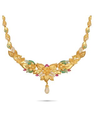 Exciting Gold Fancy Necklace-hover