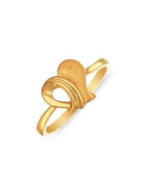 Pretty Heart Gold Ring -hover