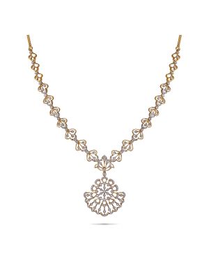 Flower Diamond Necklace-hover