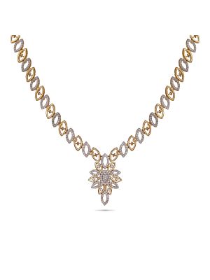 Floral Diamond Necklace-hover