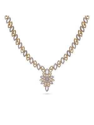 Floral Diamond Necklace-hover