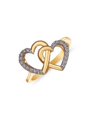 Double Heart Diamond Ring-hover