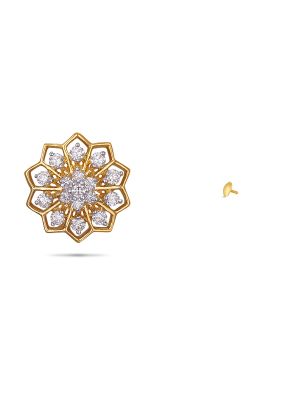 Diamond Flower Design Earring-hover