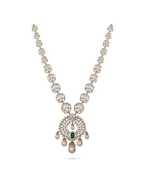 Alluring Diamond Long Necklace-hover