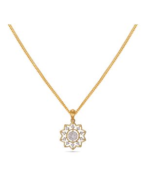 Exquisite Floral Round Diamond Pendant-hover