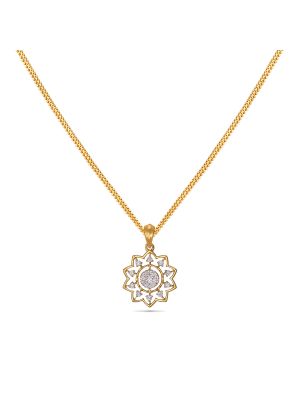 Exquisite Floral Round Diamond Pendant-hover