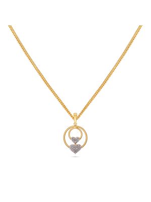 Double Heart Diamond Pendant-hover