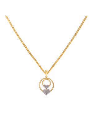 Double Heart Diamond Pendant-hover