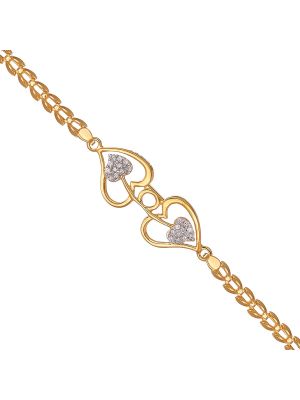 Elegant Diamond Heart Bracelet-hover